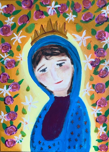 Contemplative Mary 9” x 12”