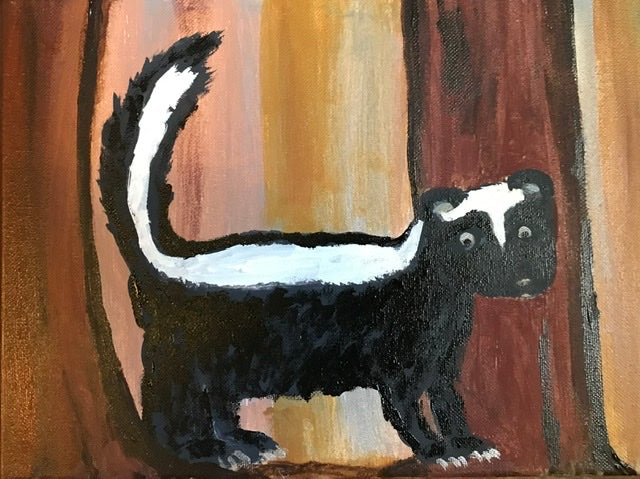 Woodland Skunk 9” x 12”