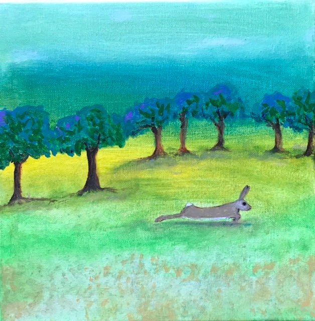 Rabbit Run 12” x 12”