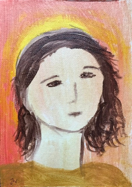 Pensive 5” x 7”