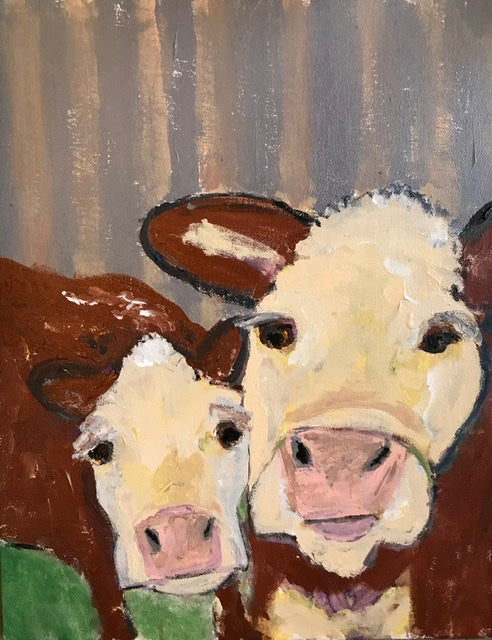 Lovey Cows 11”x14”