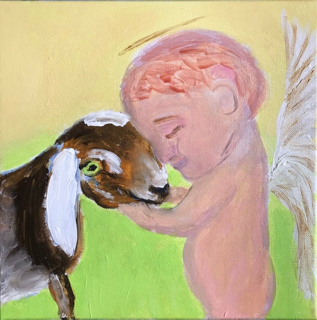 Goat Guardian 10” x 10”