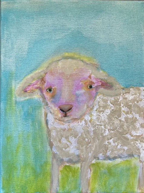 Hello, Little Lamb 9” x 12”