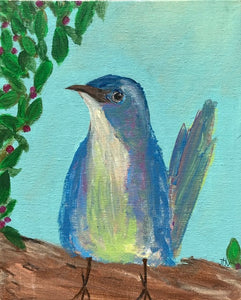 Berry Lovin’ Bird 8” x 10”