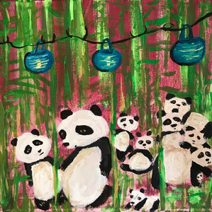 Panda Party 12” x 12”