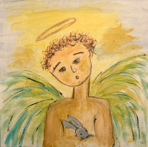 Bunny Guardian 12”x12”