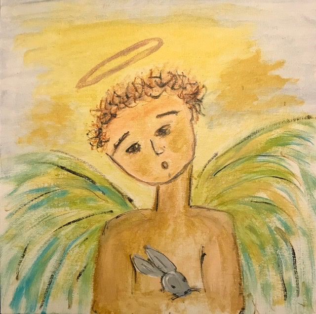 Bunny Guardian 12”x12”
