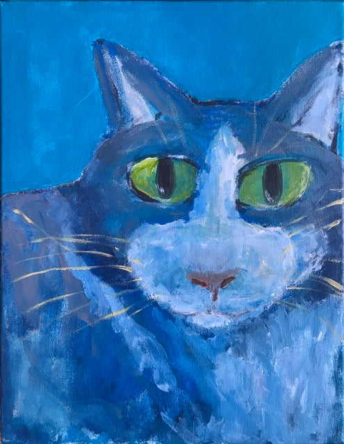 Le Chat Bleu 11” x 14”