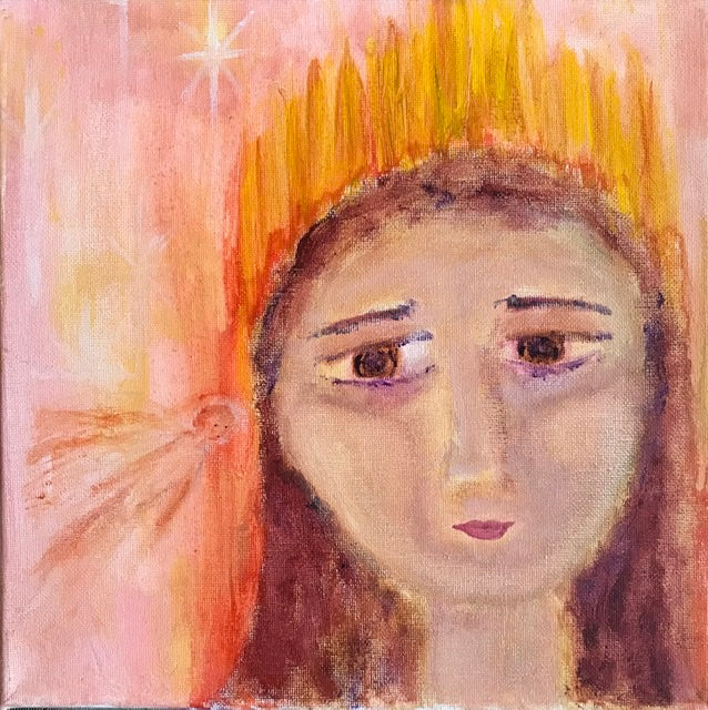 Listening 10” x 10”