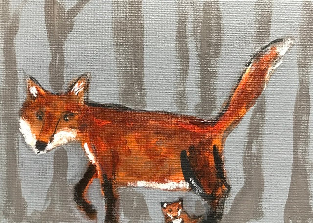 Twilight Fox 5”x7”