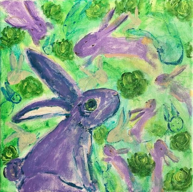 Cabbage Madness 10” x 10”