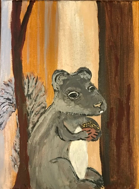 Woodland Squirrel  9” x 12”
